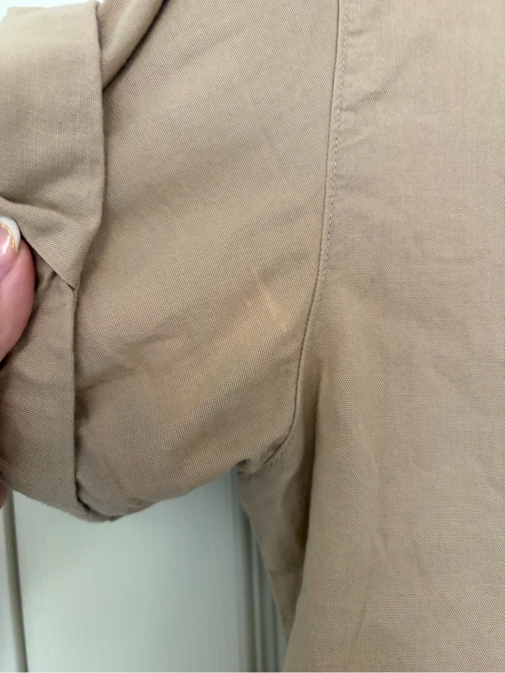 Denim Forum Casual Short-Sleeve Button-Up Shirt — Tan - Picture 4 of 4